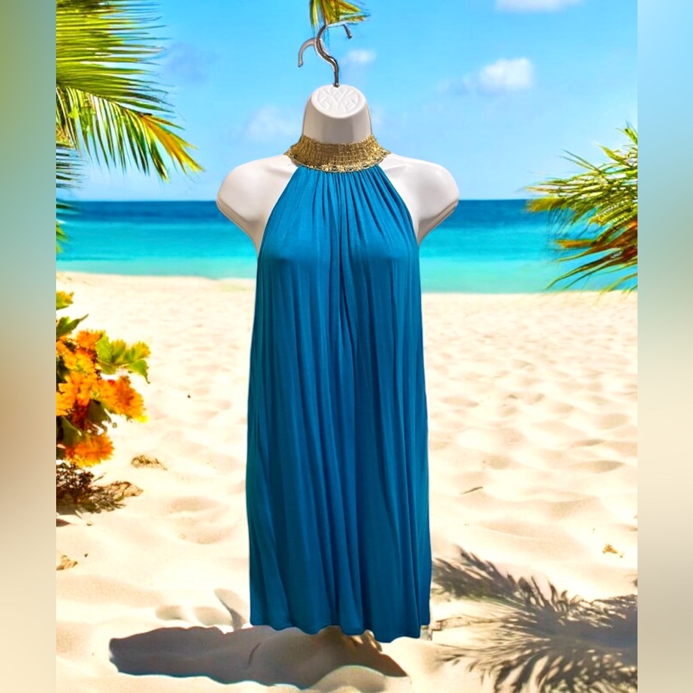 Vintage turquoise resort dress